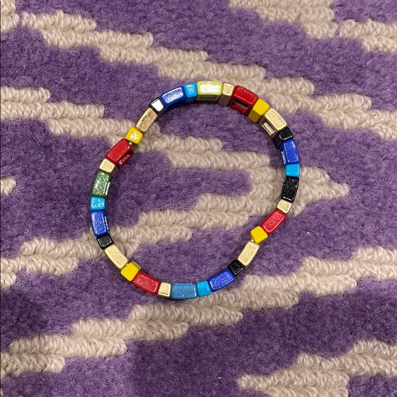 Rainbow beaded bracelet - Picture 4 of 4